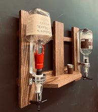 Load image into Gallery viewer, Liquor Dispenser Wall Shelf - Red Oak - FREE SHIPPING