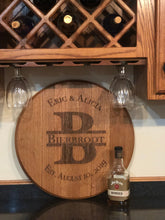 Load image into Gallery viewer, Laser Engraved Bourbon Barrel Lid

