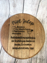 Load image into Gallery viewer, Mint Julep/Old Fashioned Engraved Bourbon Drink Recipe
