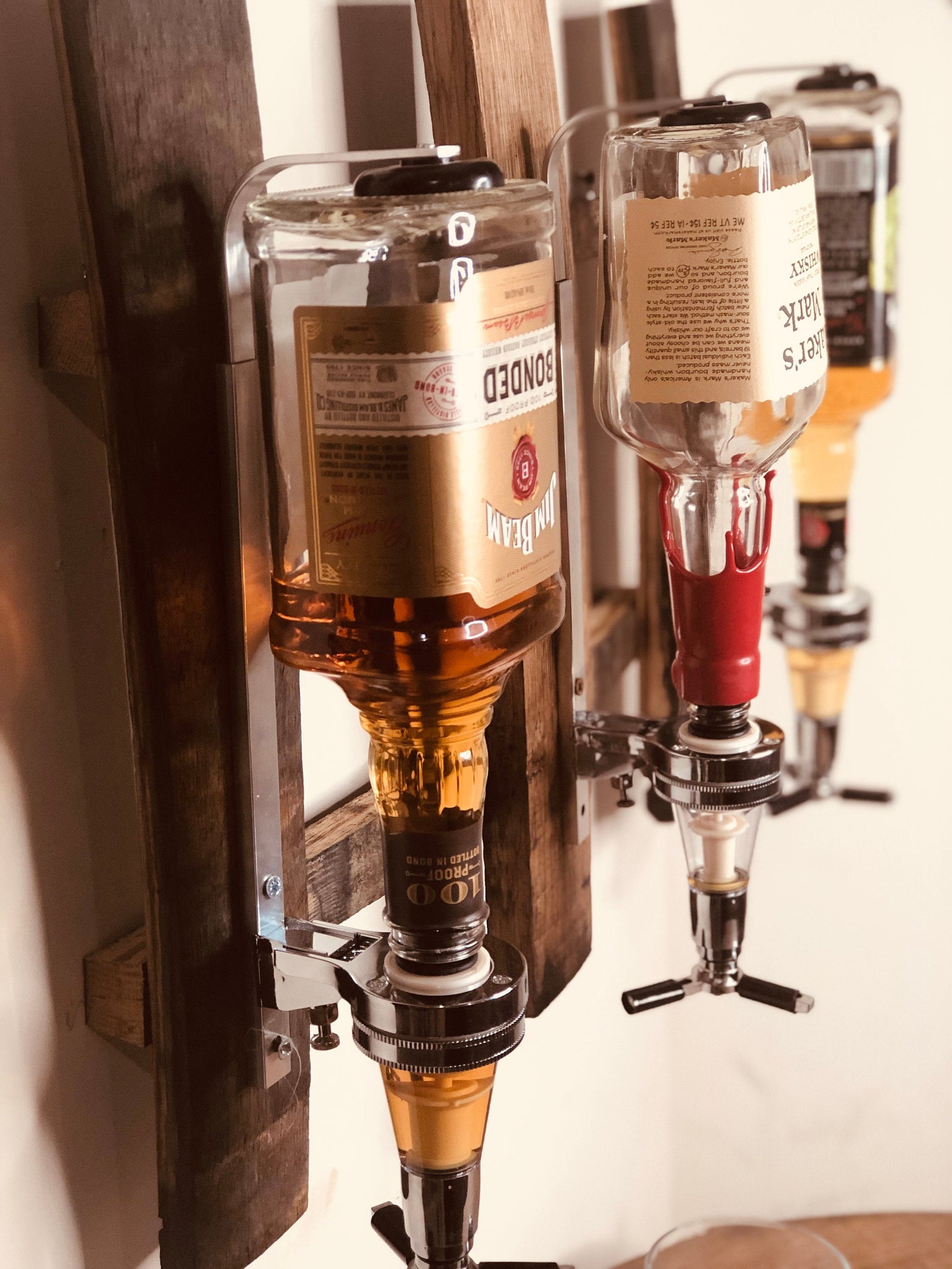 Dispenser for Whiskey/alcohol Dispenser/wall Mounted Bottle Holder